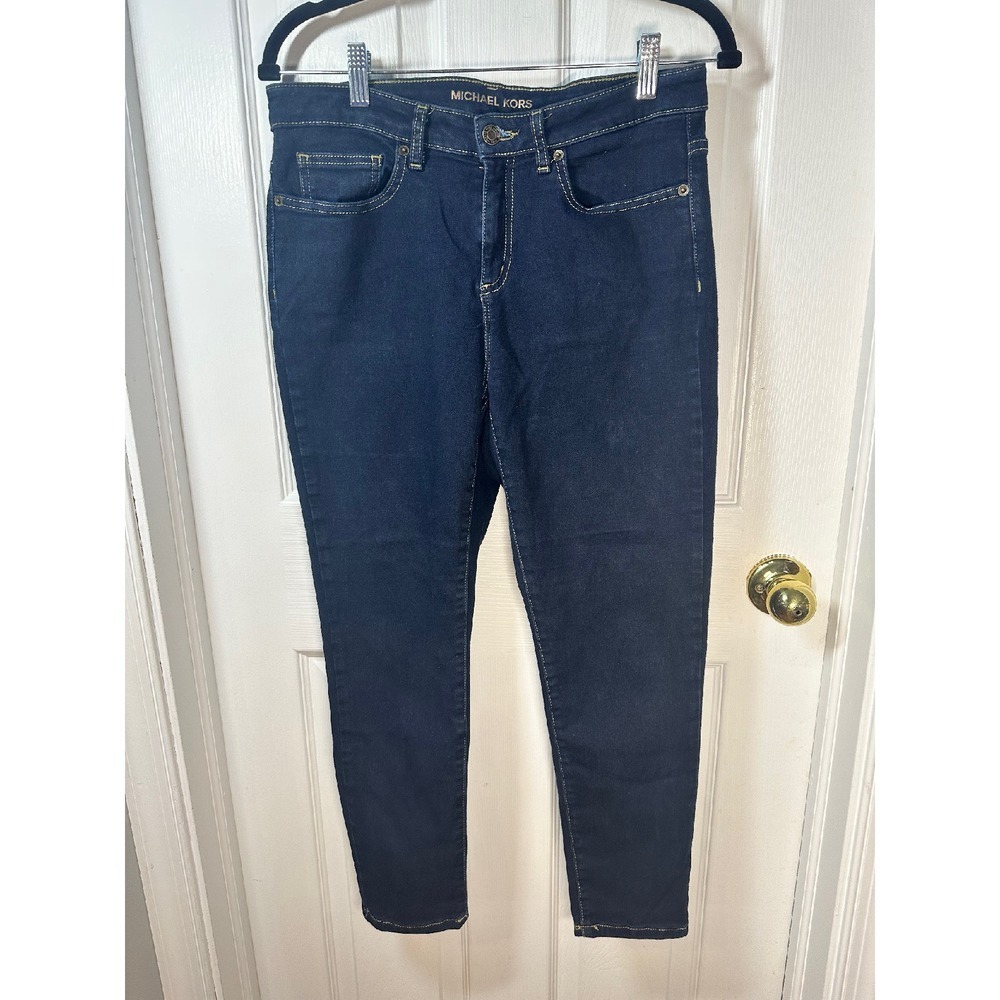 Michael Kors Dark Wash‎ Denim Jeans Slim Fit Classic Style Women's Size 8